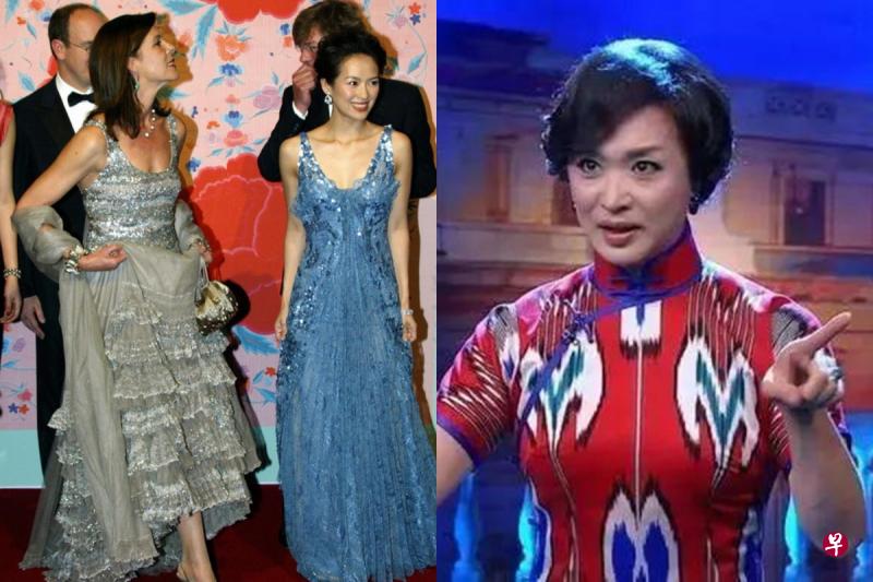 右图:金星号称“毒舌”,曾批评过的大腕有成龙和范冰冰。左图:章子怡(右)和经纪人多年前曾在欧洲舞会上跟金星碰头。(互联网) 右图:金星号称“毒舌”,曾批评过的大腕有成龙和范冰冰。左图:章子怡(右)和经纪人多年前曾在欧洲舞会上跟金星碰头。(互联网)