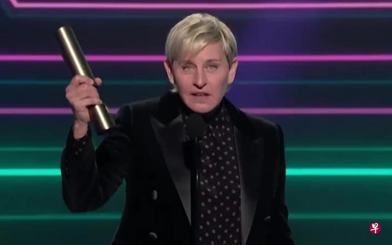 艾伦先前闹出职场歧视丑闻仍连庄最受欢迎日间主持人奖。(视频截图) 艾伦先前闹出职场歧视丑闻仍连庄最受欢迎日间主持人奖。(视频截图)