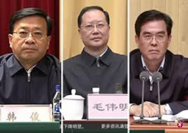 韩俊(左起)、毛伟明、李炳军分别履新吉林、湖南、贵州,担任省委副书记。(互联网) 韩俊(左起)、毛伟明、李炳军分别履新吉林、湖南、贵州,担任省委副书记。(互联网)