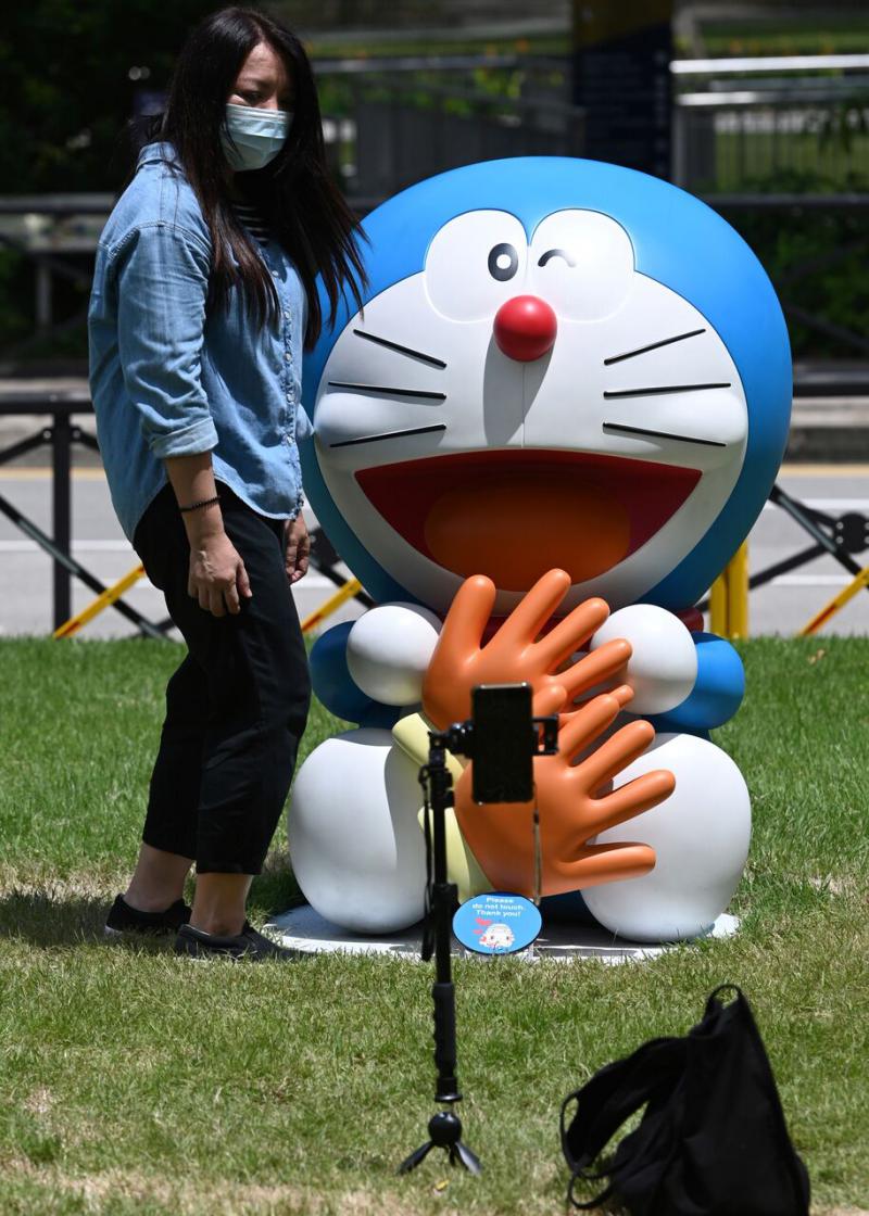 《哆啦A梦》系列漫画出版至今已满50周年。(法新社) 《哆啦A梦》系列漫画出版至今已满50周年。(法新社)