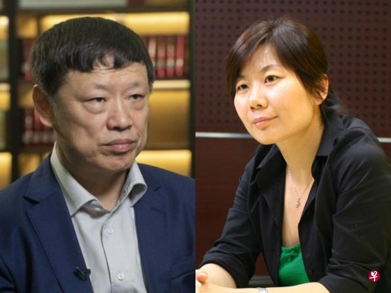 中国网络今天流传一张疑似《环球时报》副总编段静涛(右)向中纪委举报主编胡锡进有私生子的截图。胡锡进(左)随后在微博回应称,段静涛早已 “失去正常履职的能力”。(互联网) 中国网络今天流传一张疑似《环球时报》副总编段静涛(右)向中纪委举报主编胡锡进有私生子的截图。胡锡进(左)随后在微博回应称,段静涛早已 “失去正常履职的能力”。(互联网)