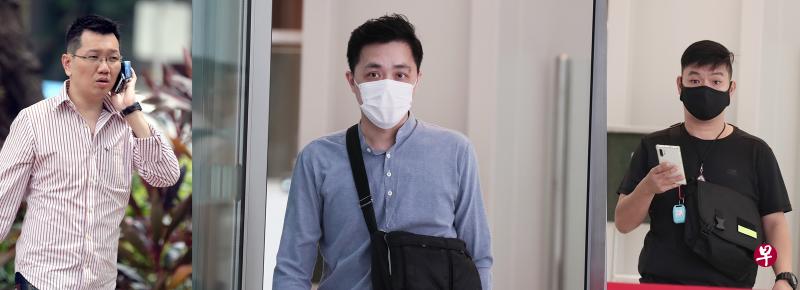 李承彦(左,档案照)因开玛莎拉蒂拖行交警超过百米被判入狱,如今他涉及的贿赂案,三名同伙今早被控。张嘉正(中,海峡时报)案发是星和的员工。 符积安案发时是新电信的员工。(海峡时报) 李承彦(左,档案照)因开玛莎拉蒂拖行交警超过百米被判入狱,如今他涉及的贿赂案,三名同伙今早被控。张嘉正(中,海峡时报)案发是星和的员工。 符积安案发时是新电信的员工。(海峡时报)