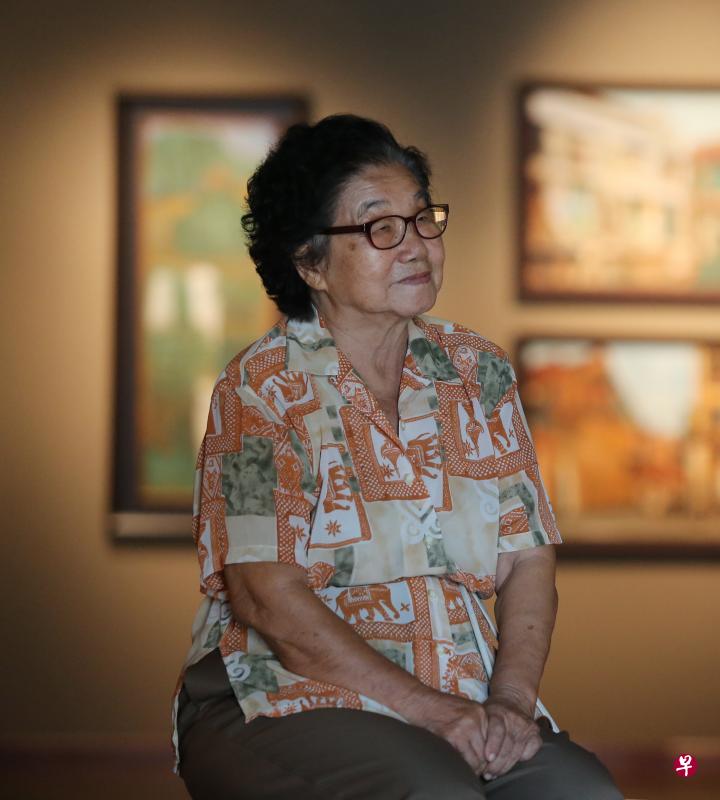 本地女画家陈城梅一生作画估计500多件，包括油画、版画、素描、水彩、水墨。（档案照片）
