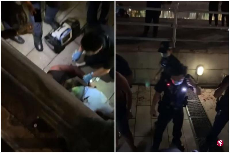 五名年龄介于21岁至40岁的男子,在余东旋街持械闹事被警方逮捕。(取自网络) 五名年龄介于21岁至40岁的男子,在余东旋街持械闹事被警方逮捕。(取自网络)
