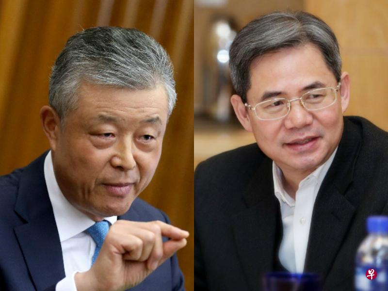 香港媒体获悉,中国驻英国大使刘晓明(左)即将退休,由中国外交部副部长郑泽光(右)接任。 香港媒体获悉,中国驻英国大使刘晓明(左)即将退休,由中国外交部副部长郑泽光(右)接任。