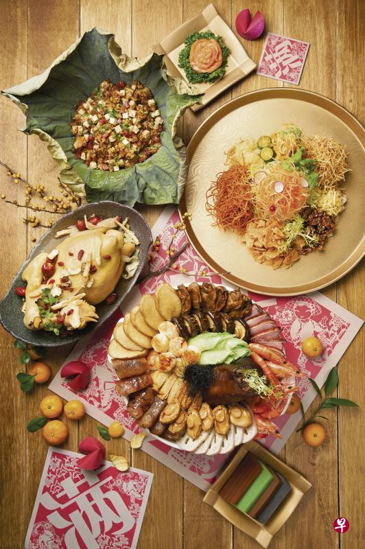 同乐聚宝家宴外卖配套。(餐馆提供) 同乐聚宝家宴外卖配套。(餐馆提供)