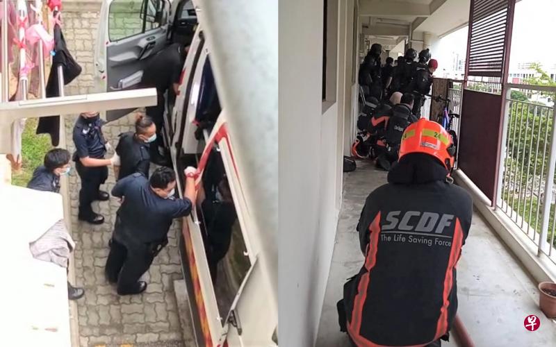 (左图)擅闯并涉非礼邻居的男子事后被逮捕。(右图)擅闯并涉非礼邻居的男子事后被逮捕。(受访者提供) (左图)擅闯并涉非礼邻居的男子事后被逮捕。(右图)擅闯并涉非礼邻居的男子事后被逮捕。(受访者提供)