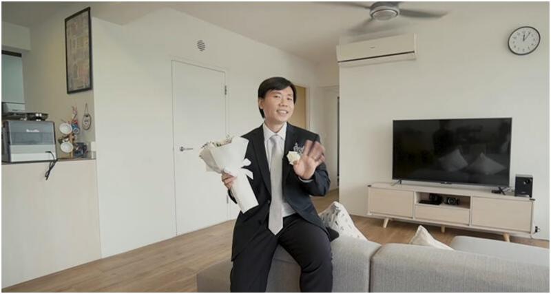 房地产经纪陈炜捷自编自导自演自唱改编歌词的歌曲卖房,引来网民关注。(视频截图) 房地产经纪陈炜捷自编自导自演自唱改编歌词的歌曲卖房,引来网民关注。(视频截图)