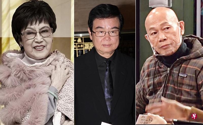 李香琴(左)今天设灵,黄百鸣(中)、罗家英(右)、苗侨伟、高志森等8人扶灵。(互联网) 李香琴(左)今天设灵,黄百鸣(中)、罗家英(右)、苗侨伟、高志森等8人扶灵。(互联网)