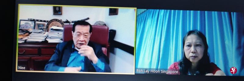 李昌钰博士(左)日前在美国康涅狄格州纽黑文(New Haven)大学办公室,接受《联合早报》视讯访问时,谈到冠病疫情如同环境污染、犯罪活动等环球课题,都需要国际社会整体合作。(傅丽云摄) 李昌钰博士(左)日前在美国康涅狄格州纽黑文(New Haven)大学办公室,接受《联合早报》视讯访问时,谈到冠病疫情如同环境污染、犯罪活动等环球课题,都需要国际社会整体合作。(傅丽云摄)