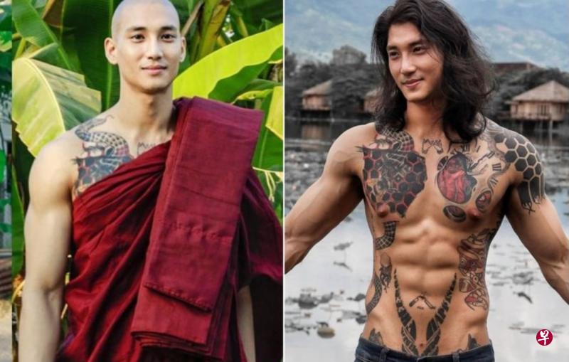 缅甸艺人Paing Takhon体验当出家人竟成网红。(互联网) 缅甸艺人Paing Takhon体验当出家人竟成网红。(互联网)