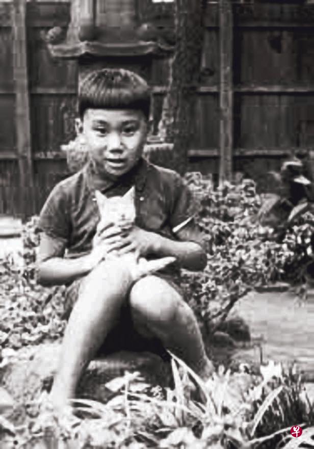 幼年的村上春树和猫。(互联网) 幼年的村上春树和猫。(互联网)