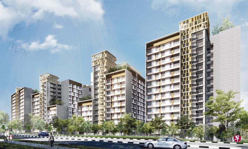 建在翡珑山骨灰瓮安置所前址的ParkEdge@Bidadari预购组屋项目有四房式和五房式单位供买家申购。(建屋局构想图) 建在翡珑山骨灰瓮安置所前址的ParkEdge@Bidadari预购组屋项目有四房式和五房式单位供买家申购。(建屋局构想图)