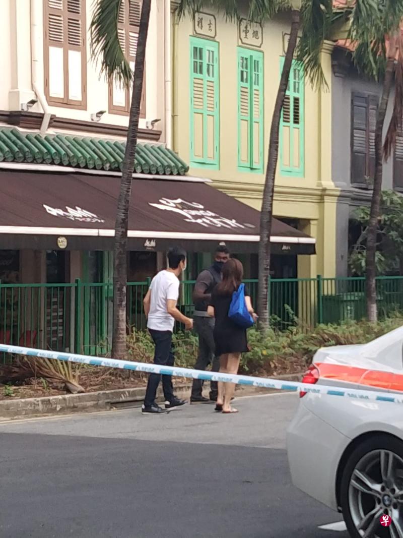 丹戎巴葛一带店屋今晨酿五死一伤惨祸。（受访者提供） 