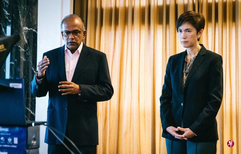 2月25日,人力部长兼内政部第二部长杨莉明(右)和内政部长兼律政部长尚穆根透过视讯接受媒体采访,就近期备受关注的缅甸籍女佣被虐死案发表看法。(内政部提供) 2月25日,人力部长兼内政部第二部长杨莉明(右)和内政部长兼律政部长尚穆根透过视讯接受媒体采访,就近期备受关注的缅甸籍女佣被虐死案发表看法。(内政部提供)