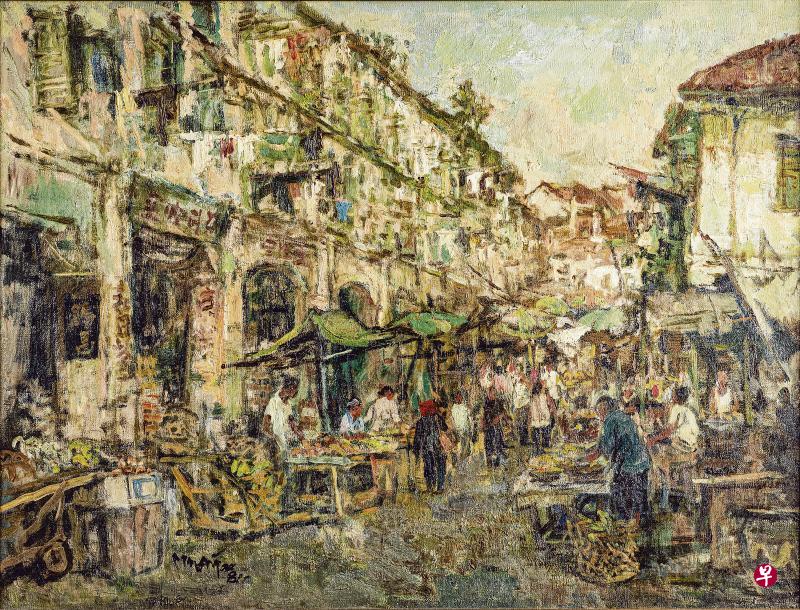 油画Sago Street(硕莪街)作于1981年。 油画Sago Street(硕莪街)作于1981年。