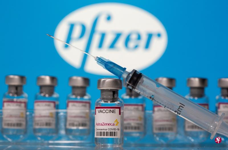 以色列一项研究显示，辉瑞和BioNTech研发的冠病疫苗能防止94%的无症状感染。（路透社） 