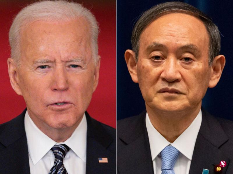 拜登和菅义伟将于4月16日在华盛顿举行会谈。(法新社) 拜登和菅义伟将于4月16日在华盛顿举行会谈。(法新社)