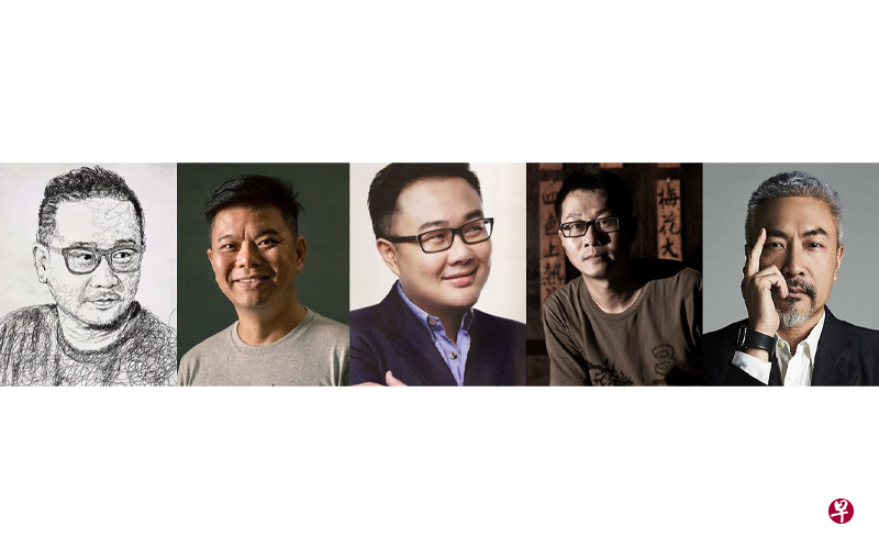 林德(中图)找了麦拥雷(左图起)、王国燊、唐永健和郑斌辉执导电影。(Clover Films提供) 林德(中图)找了麦拥雷(左图起)、王国燊、唐永健和郑斌辉执导电影。(Clover Films提供)