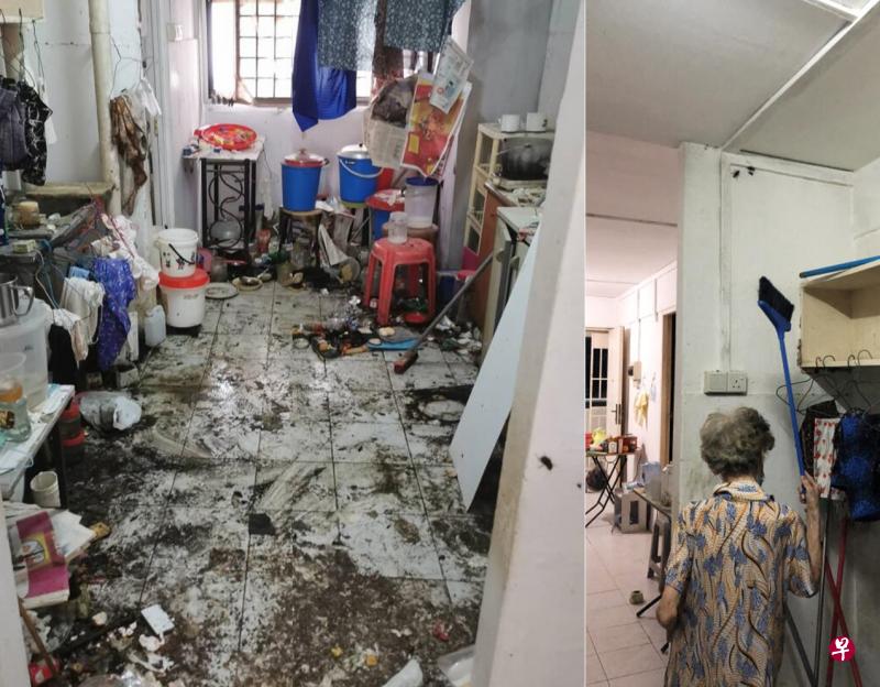 阿嫲的厨房堆满各种旧厨房用具和水桶,地上还有一层厚厚的黑污垢。(取自余振忠面簿) 阿嫲的厨房堆满各种旧厨房用具和水桶,地上还有一层厚厚的黑污垢。(取自余振忠面簿)