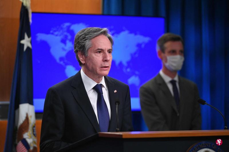美国国务卿布林肯在周二的新闻发布会上说,世界各地出现了人权倒退现象。(法新社) 美国国务卿布林肯在周二的新闻发布会上说,世界各地出现了人权倒退现象。(法新社)